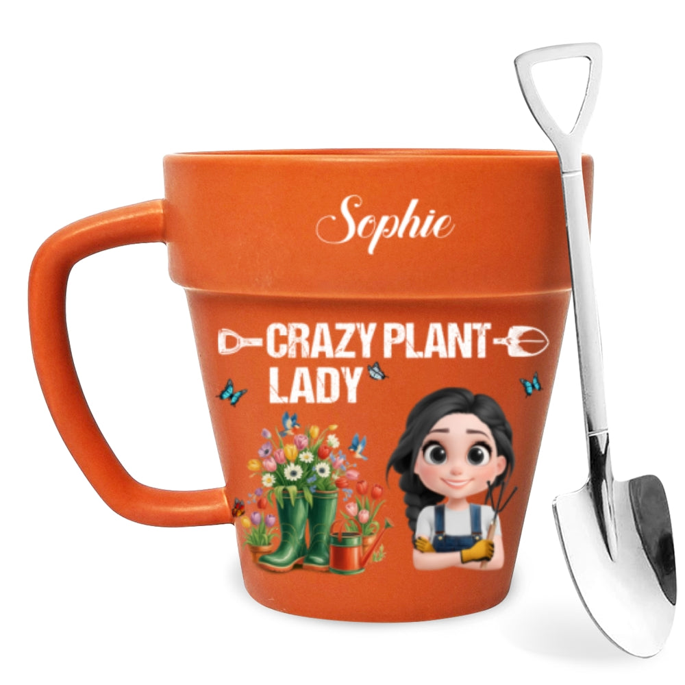 Crazy Plant Lady - Personalized Custom Plant Pot Mug
