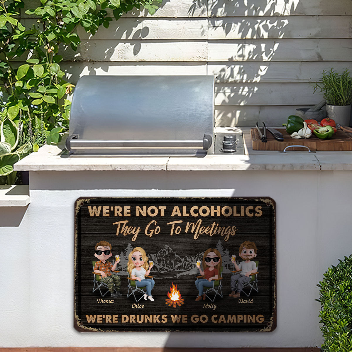 We Are Not Alcoholics - Personalized Custom Metal Sign