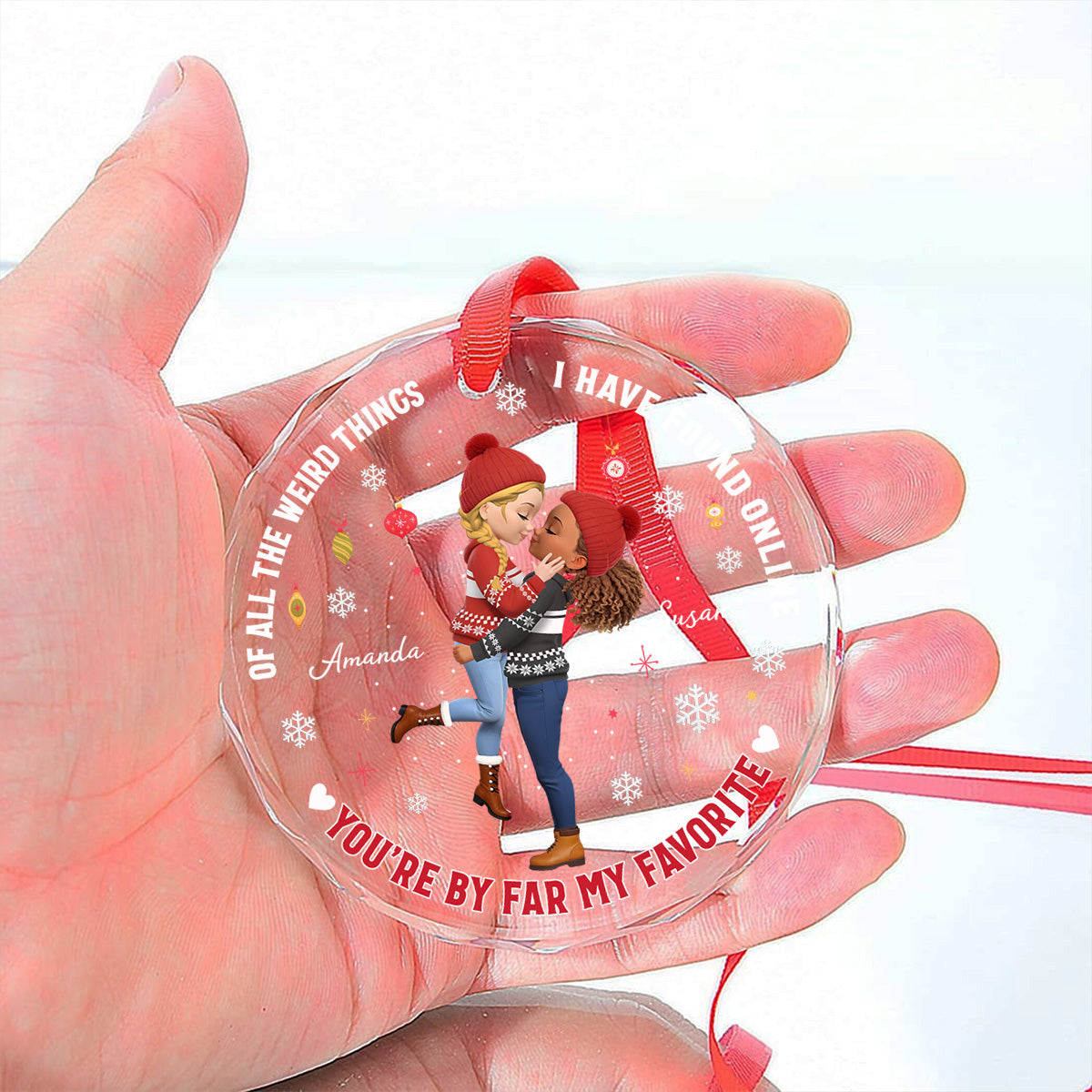 I Have Found Online - Personalized Custom Glass Ornament