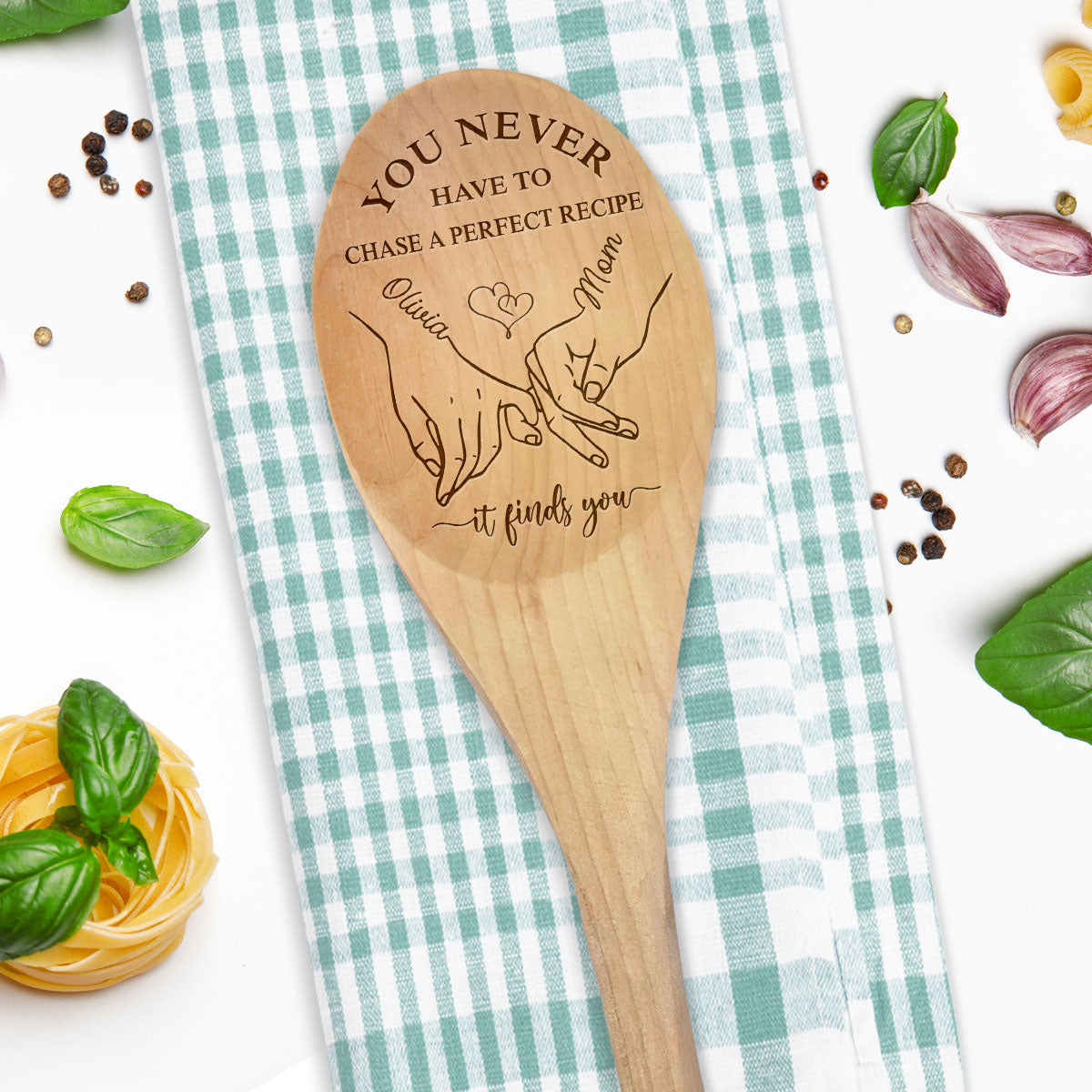 A Perfect Recipe - Personalized Custom Engraved Wooden Spoon