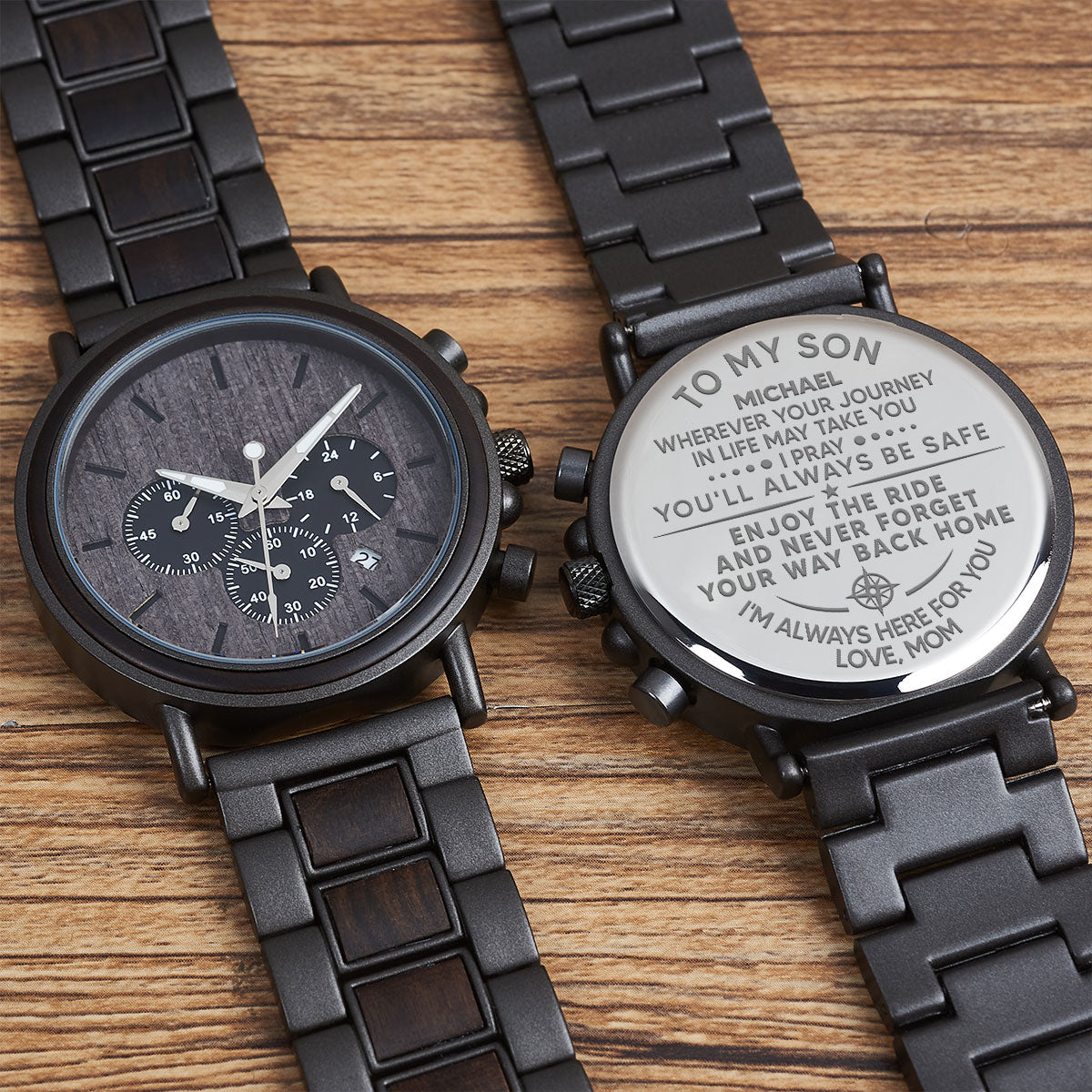 Enjoy The Ride And Never Forget - Personalized Engraved Wooden Watches GQ026