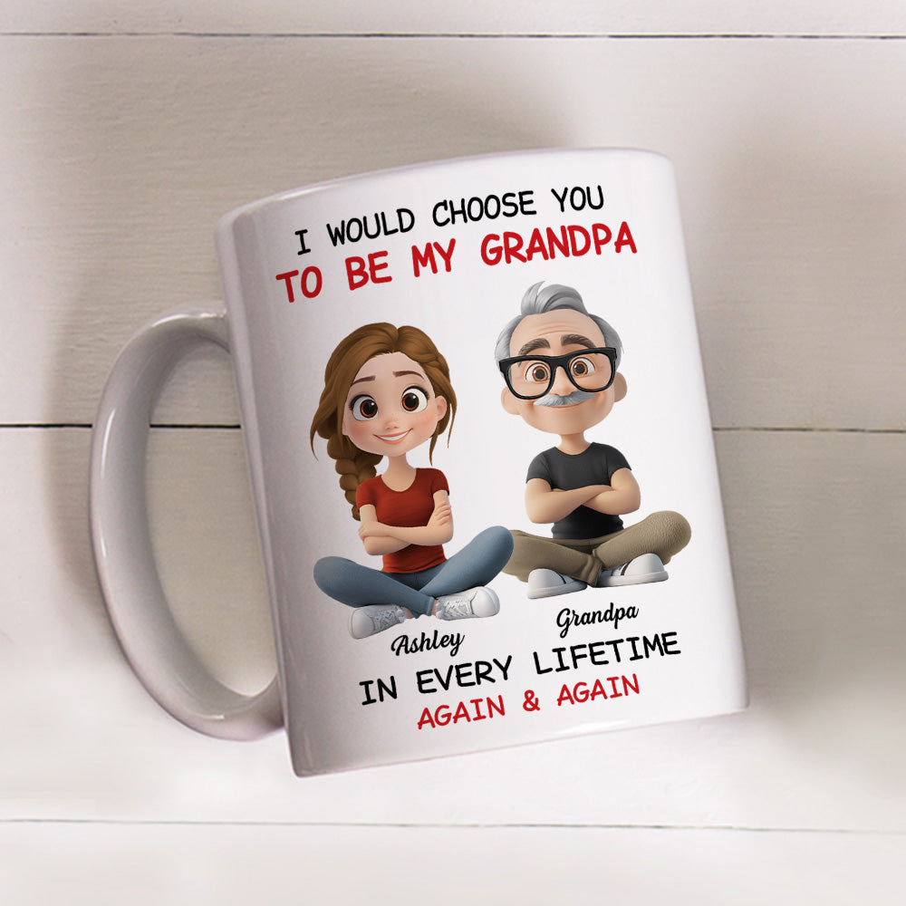 Always Choose You My Grandparent - Personalized Custom Coffee Mug