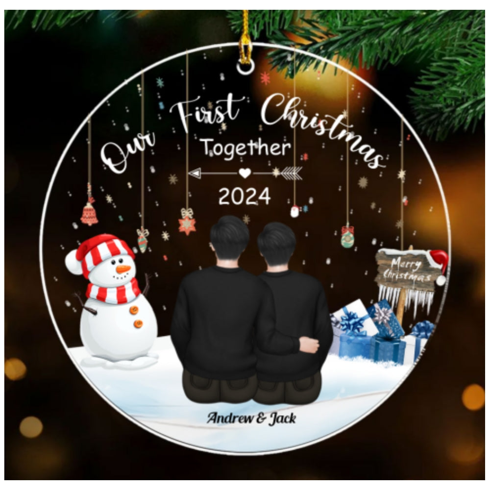Our First Christmas Together - Personalized Custom Acrylic Ornament