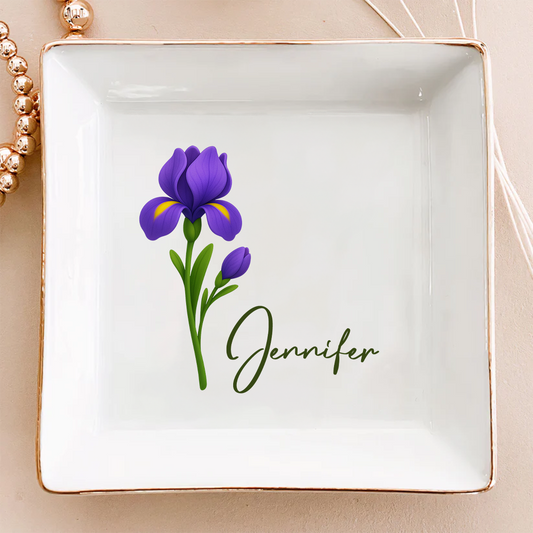 Friends Are Flowers That Never Fade 2 - Personalized Custom Jewelry Dish