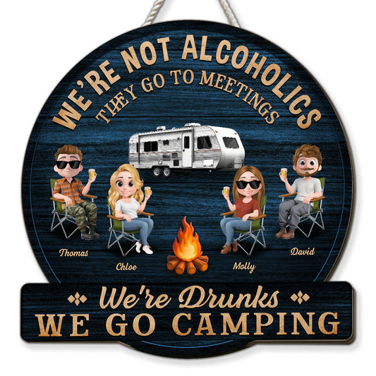 Camping Squad For Life - Personalized Custom Wood Sign