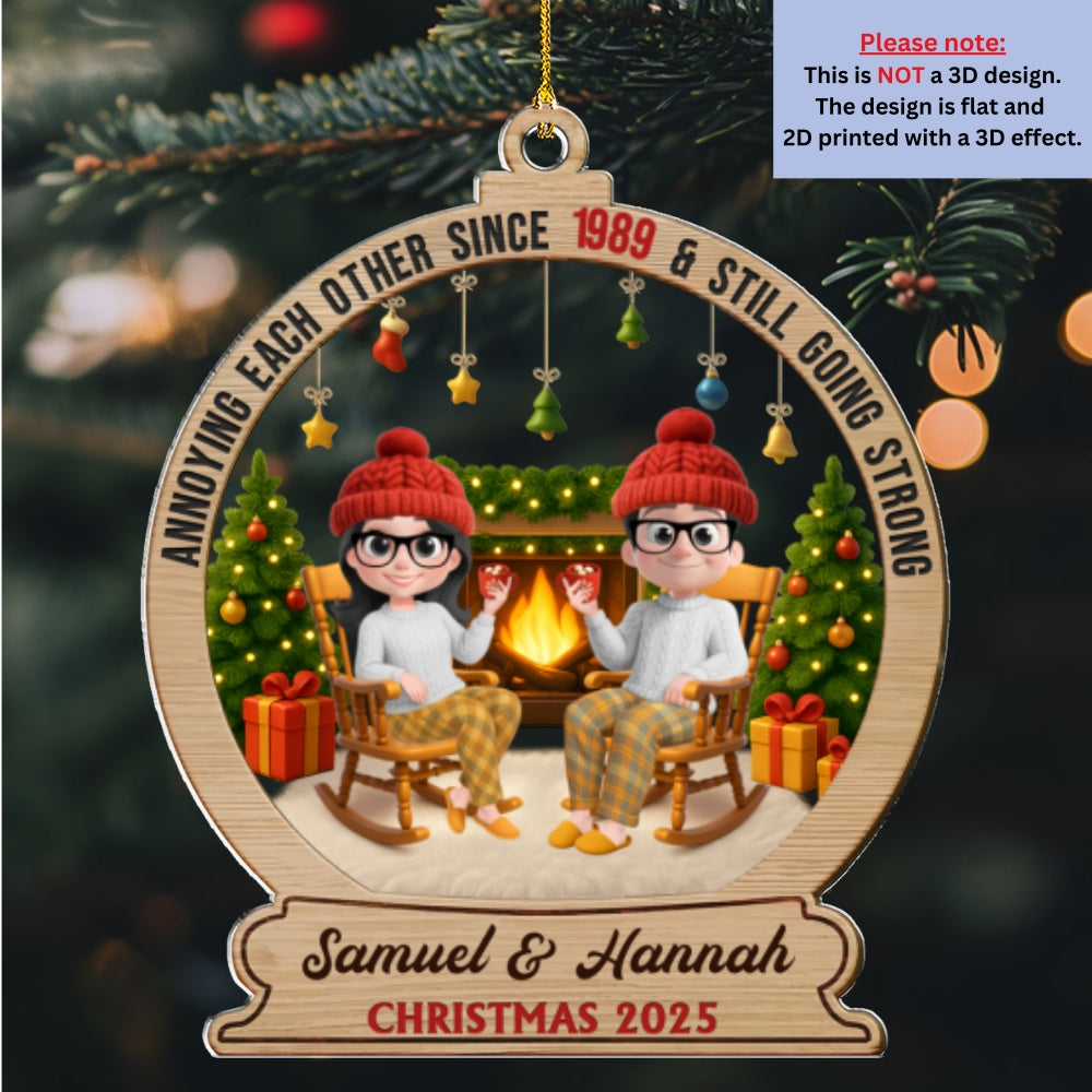 Annoying Each Other For Years - Personalized Custom Acrylic Ornament