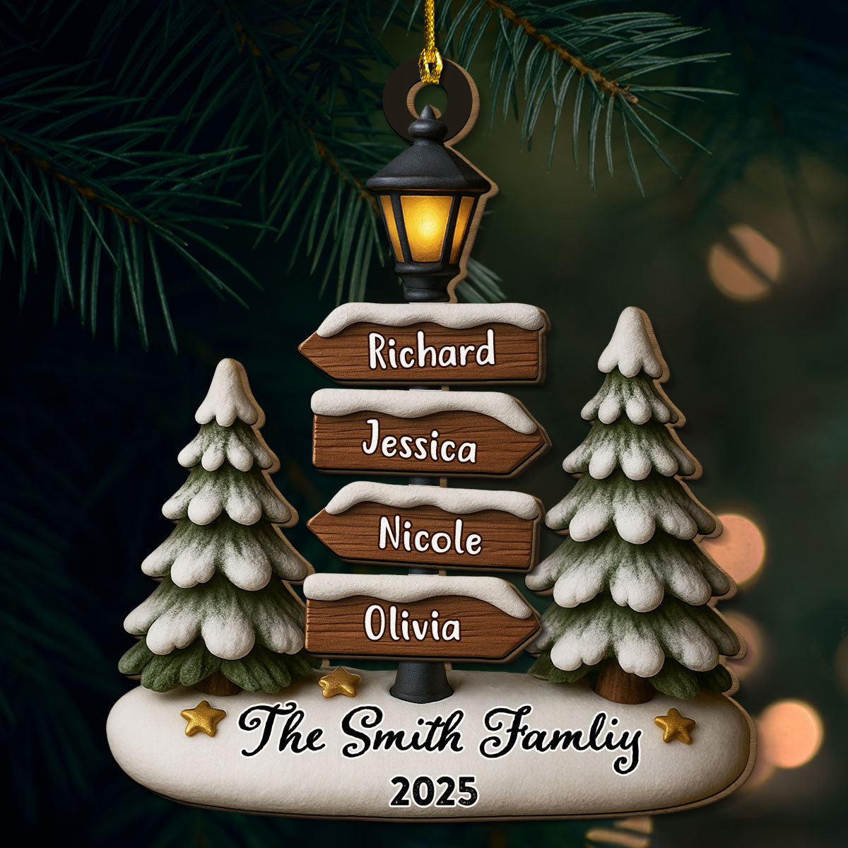 Home Is Where Love Lives - Personalized Custom 2-Layered Wood Ornament