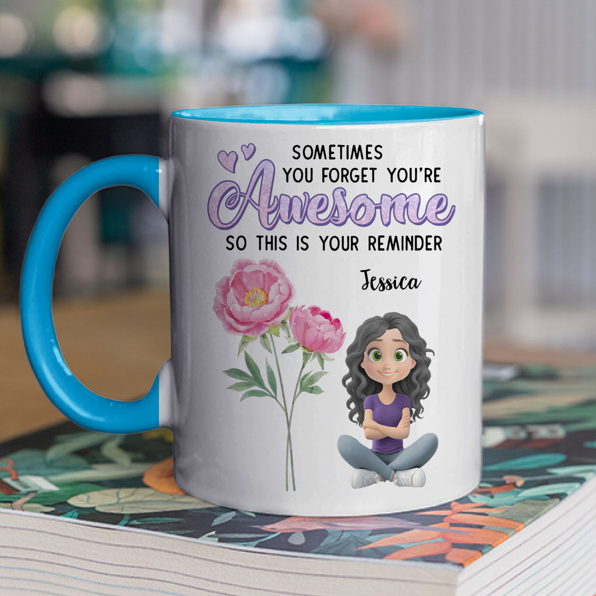 Reminder Of Greatness For Bestie - Personalized Custom Accent Mug