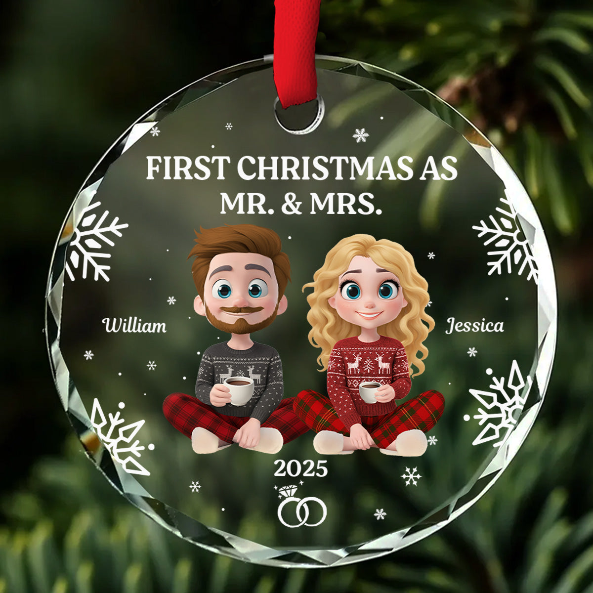 The Year Our Story Began - Personalized Custom Glass Ornament