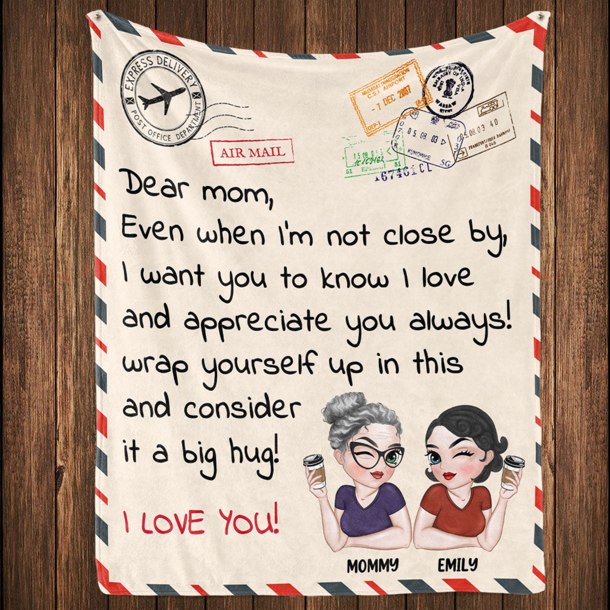 Love Mom So Much - Personalized Custom Fleece Blanket