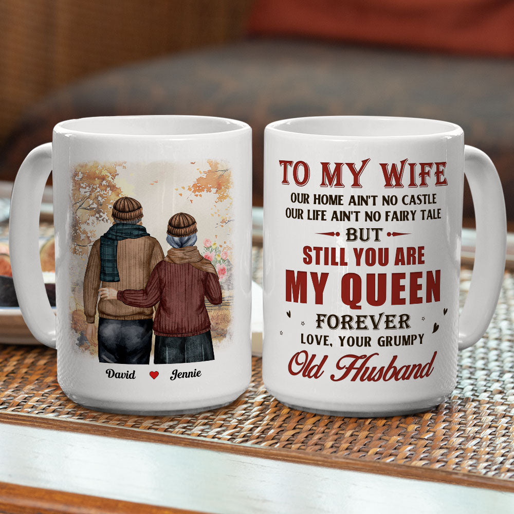 My Queen Forever - Personalized Custom Coffee Mug