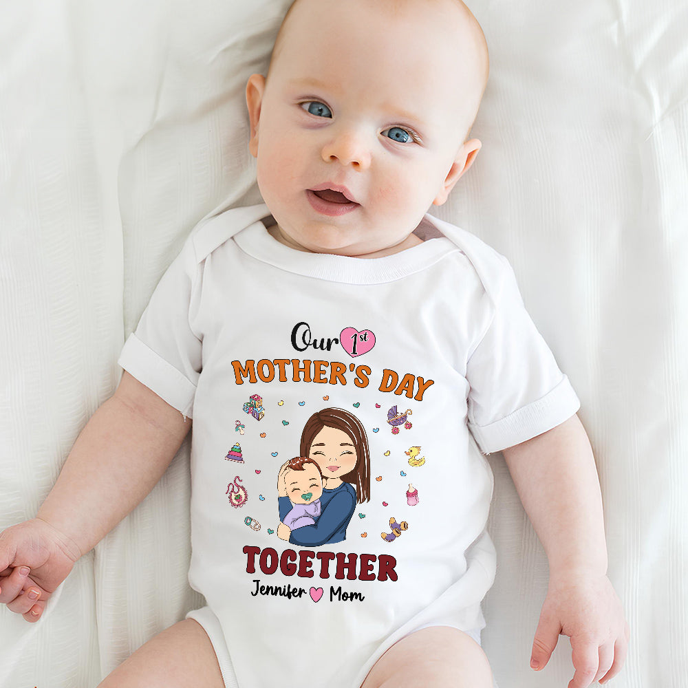 1st Mothers Day Together - Personalized Custom Onesie