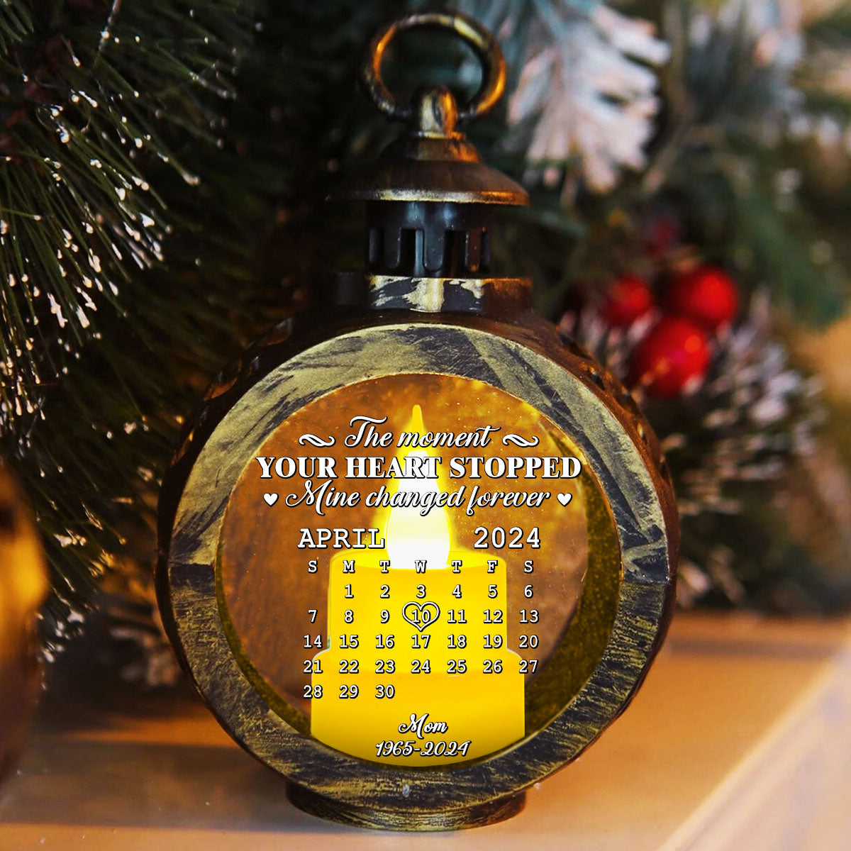 The Moment - Personalized Custom Christmas Lantern