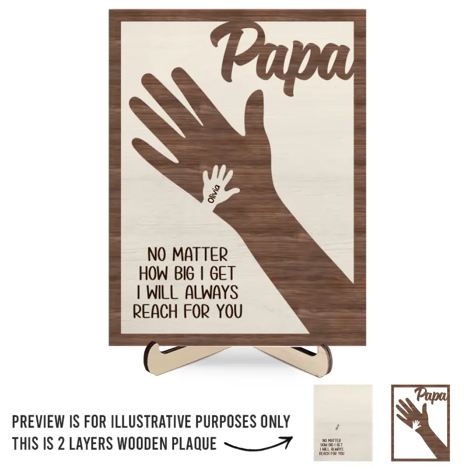 We Hold Our Hands Together And Forever - Personalized Wooden Plaque
