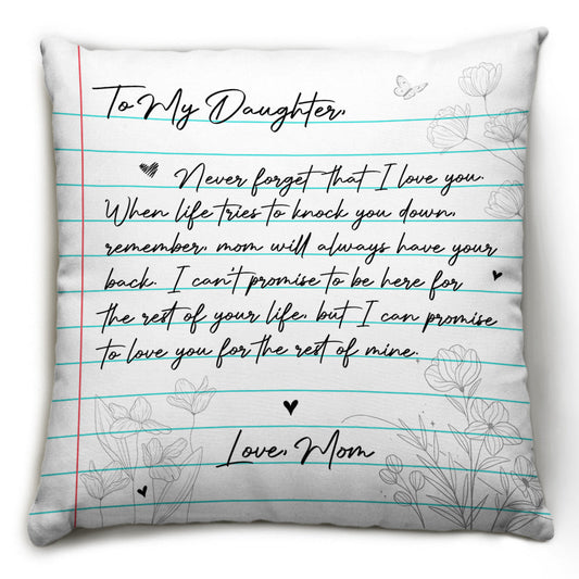 Mom Will Always Have Your Back - Personalized Custom Throw Pillow