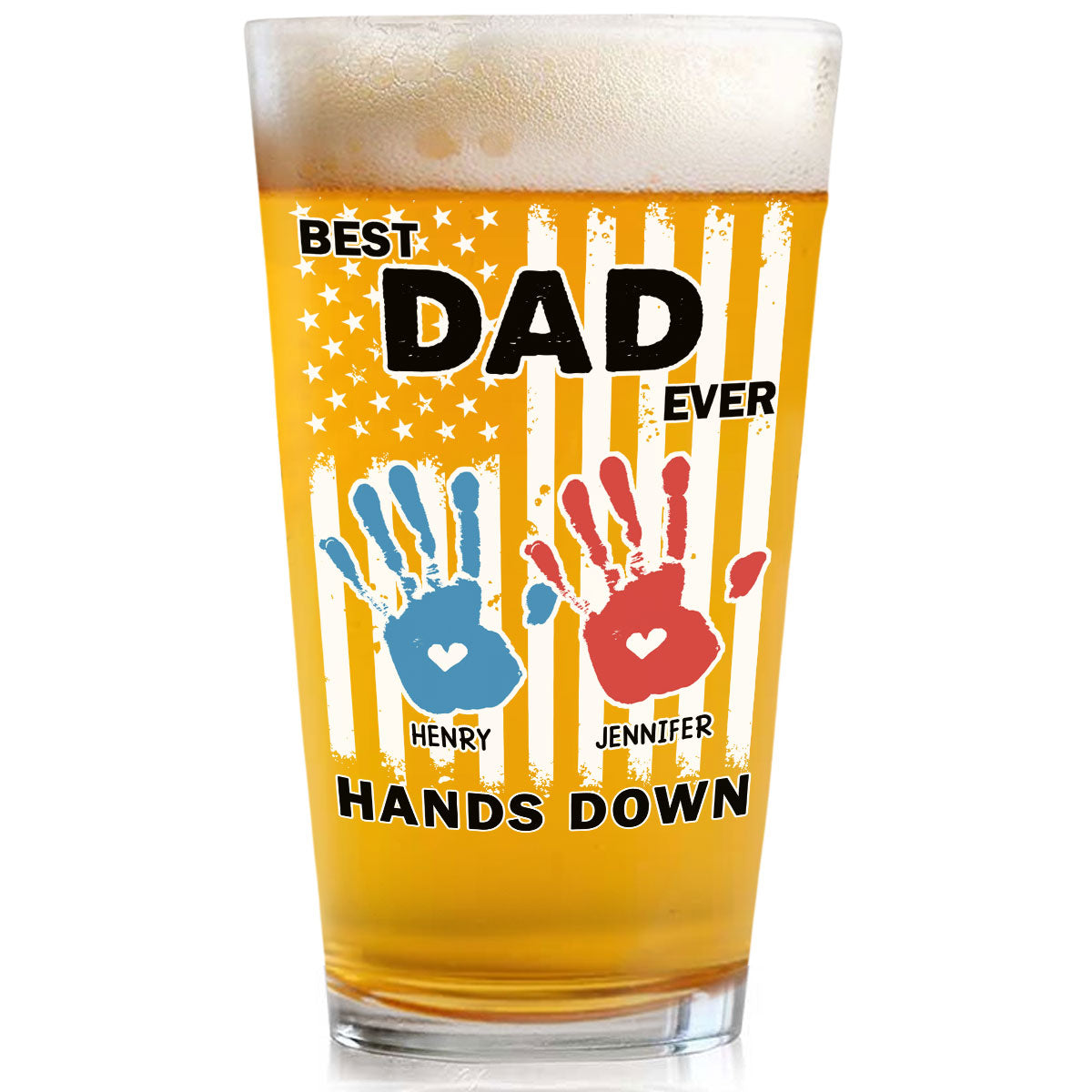 Best Dad Ever - Personalized Custom Beer Glass