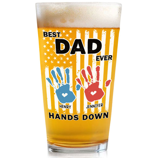Best Dad Ever - Personalized Custom Beer Glass