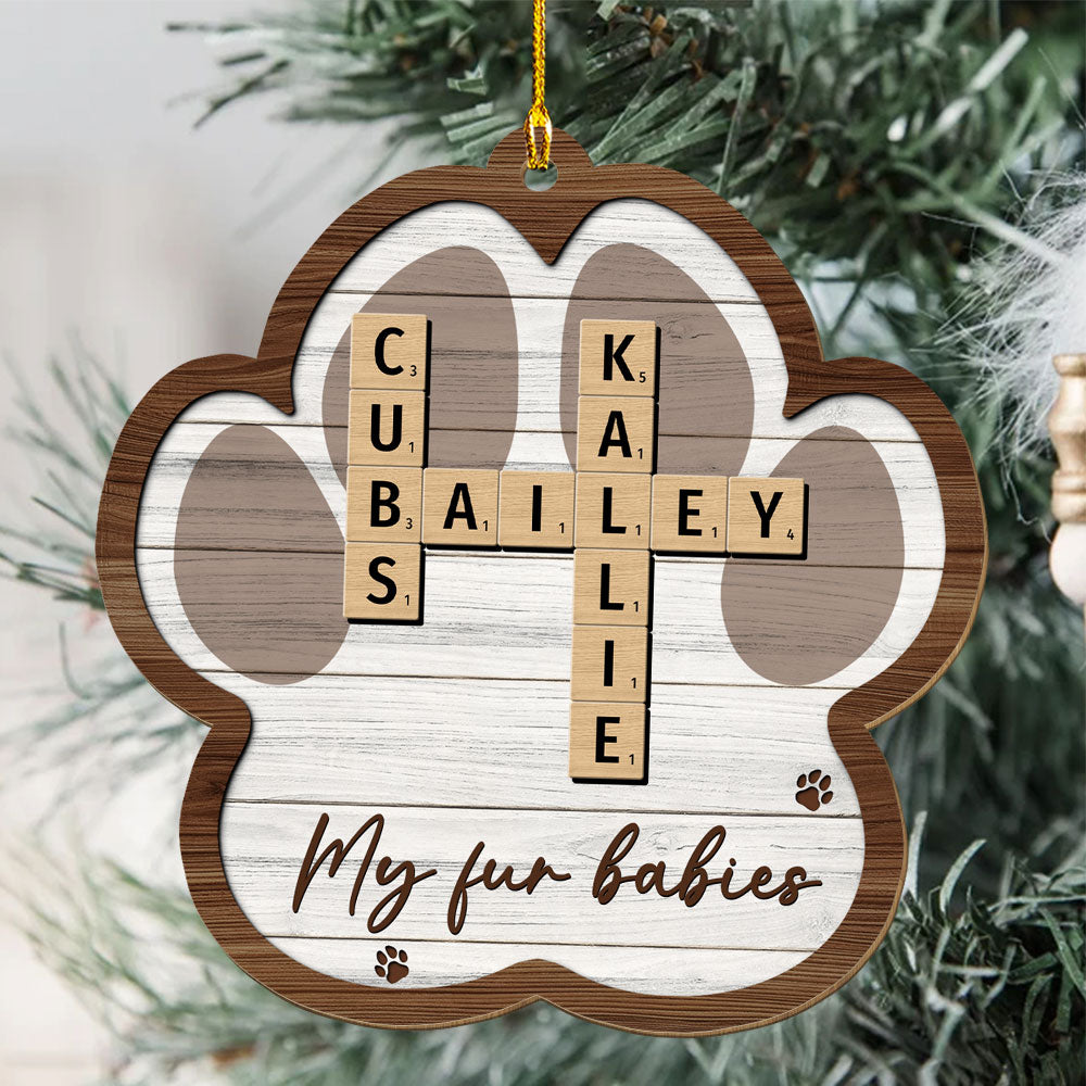 My Pet Is My Happy Place - Personalized Custom Wood Ornament