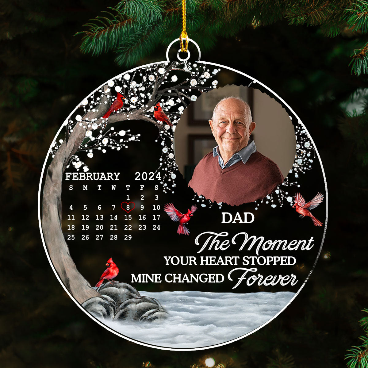 A Piece Of My Heart Left - Personalized Custom Acrylic Ornament