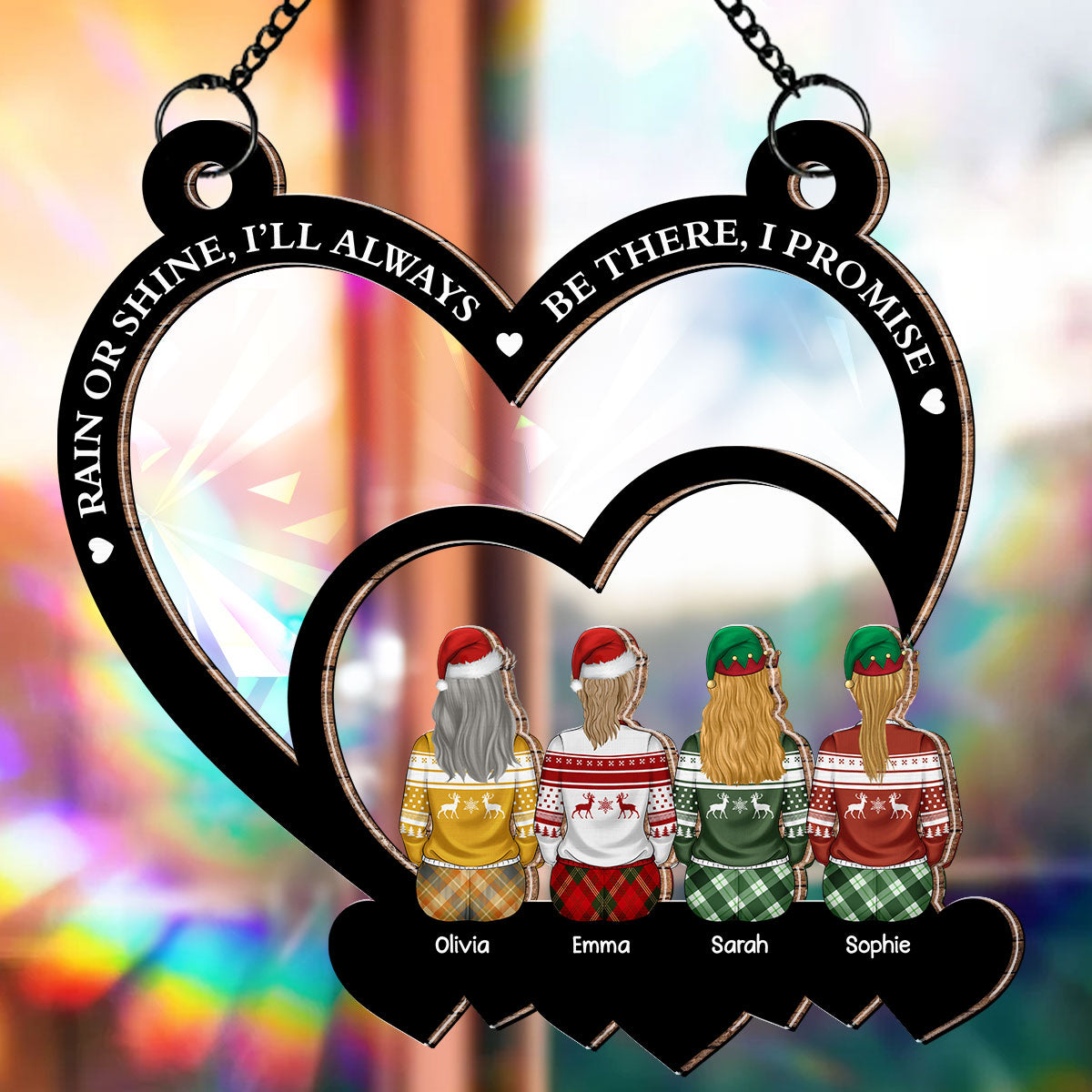 Friends Are The Sunshine - Personalized Custom Rainbow Suncatcher