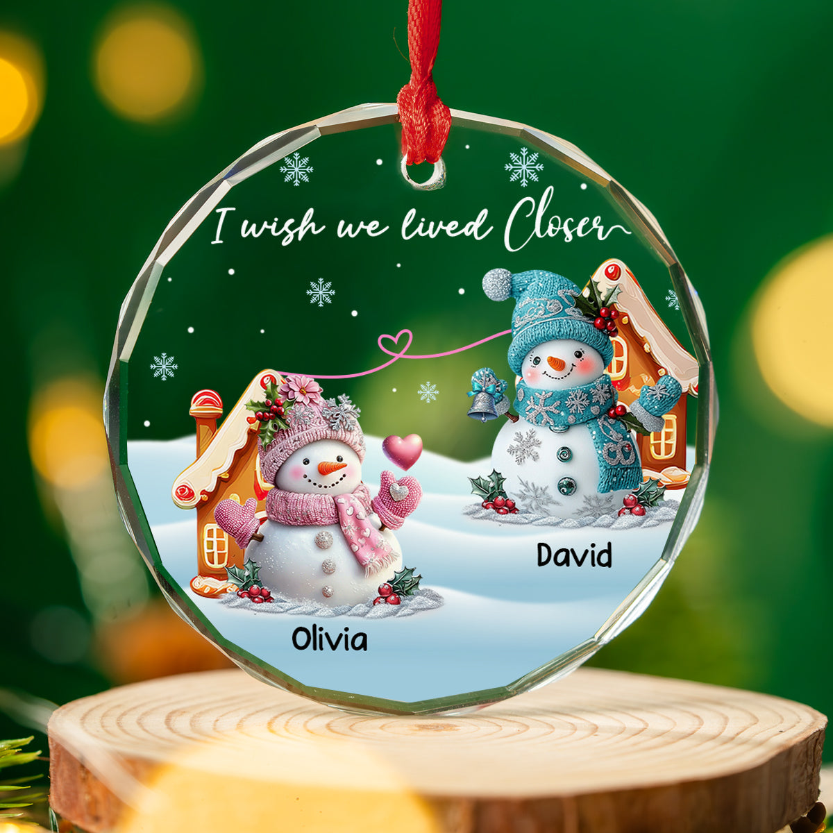 I Want Us To Be Together - Personalized Custom Glass Ornament