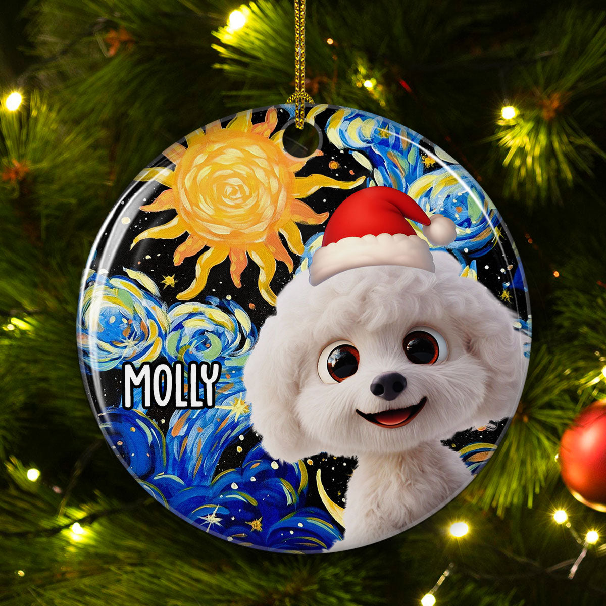 Holy Night - Personalized Custom Ceramic Ornament