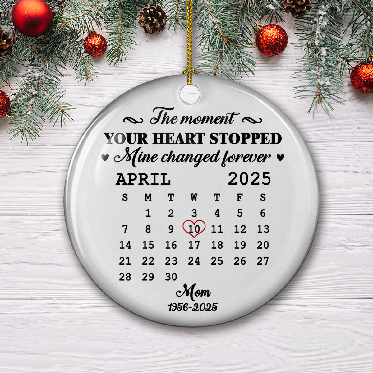 Miss You - Personalized Custom Ceramic Ornament