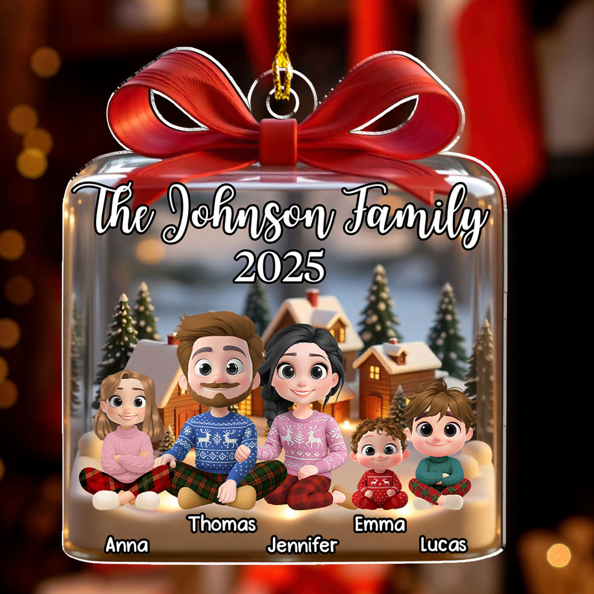 Our Family This Year - Personalized Custom Acrylic Ornament