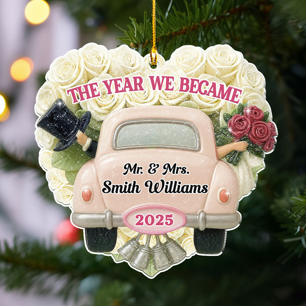 Just Married You - Personalized Custom Acrylic Ornament