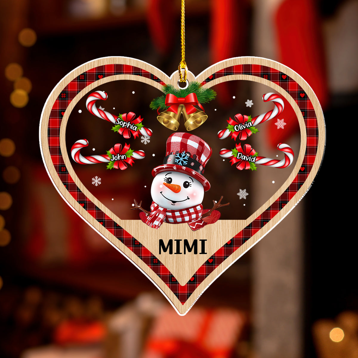 Grandma With Her Lovers - Personalized Custom Acrylic Ornament