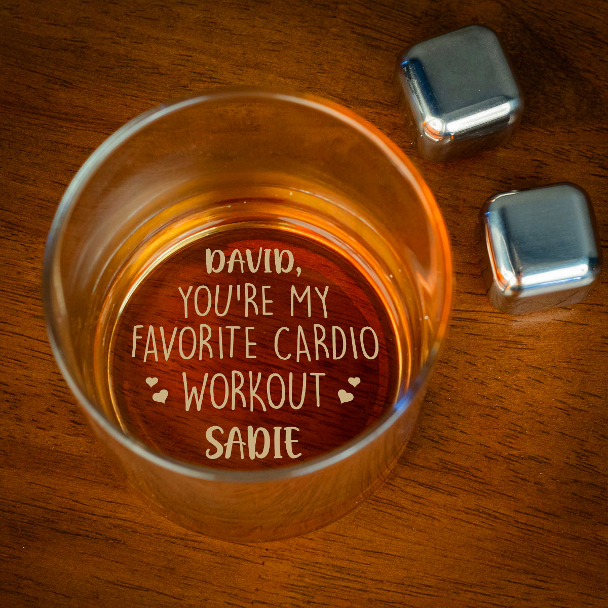 Favorite Cardio - Personalized Custom Engraved Whiskey Glass