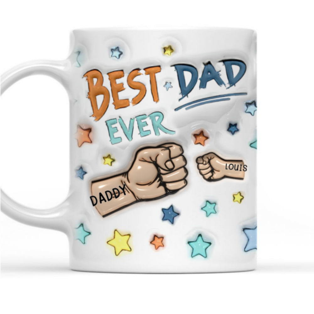Worlds Greatest Dad - Personalized Custom 3D Inflated Effect Mug