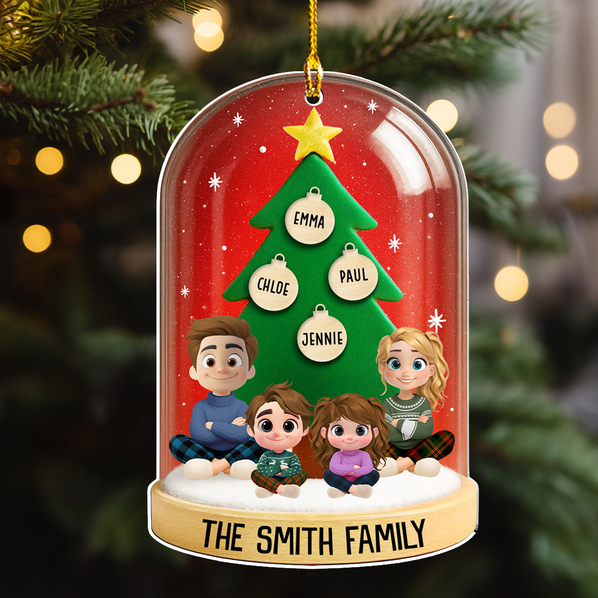 Family Gods Gift That Lasts Forever - Personalized Custom Acrylic Ornament