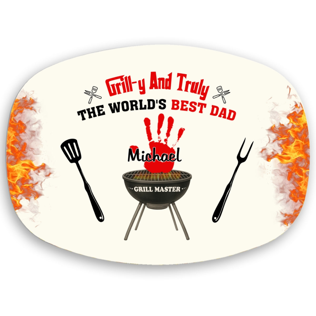 Grilly Love Dad - Personalized Custom Platter