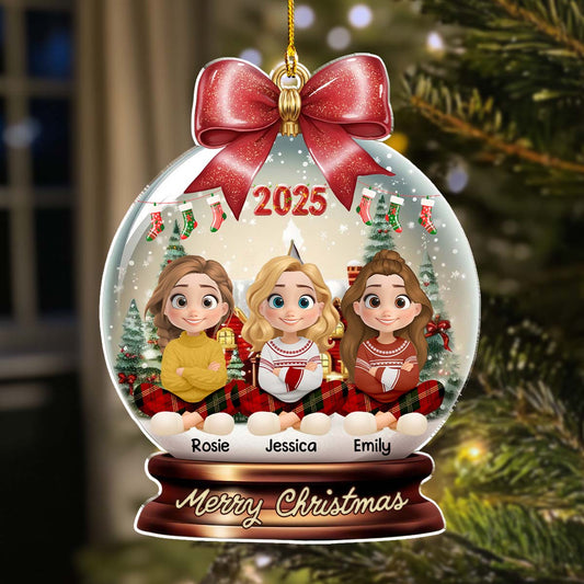 Merry Christmas My Besties 2025 - Personalized Custom Acrylic Ornament