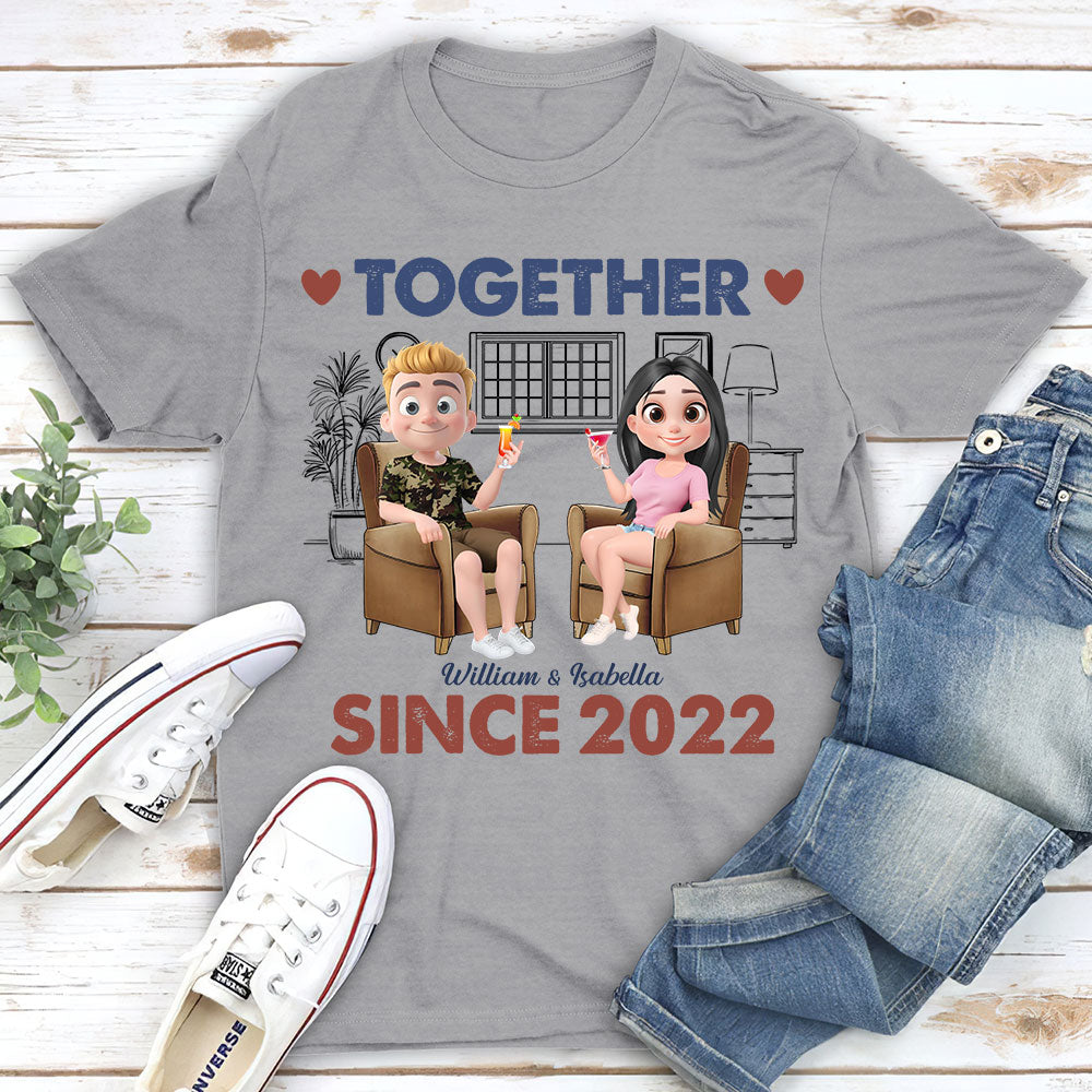 Together Since Husband Wife - Personalized Custom Shirt