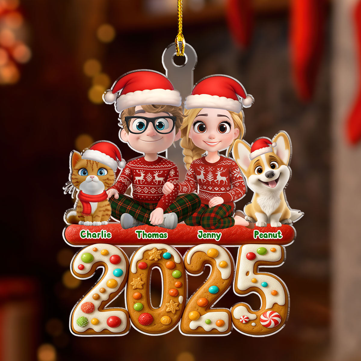 We And Our Pet Version 3 - Personalized Custom Acrylic Ornament