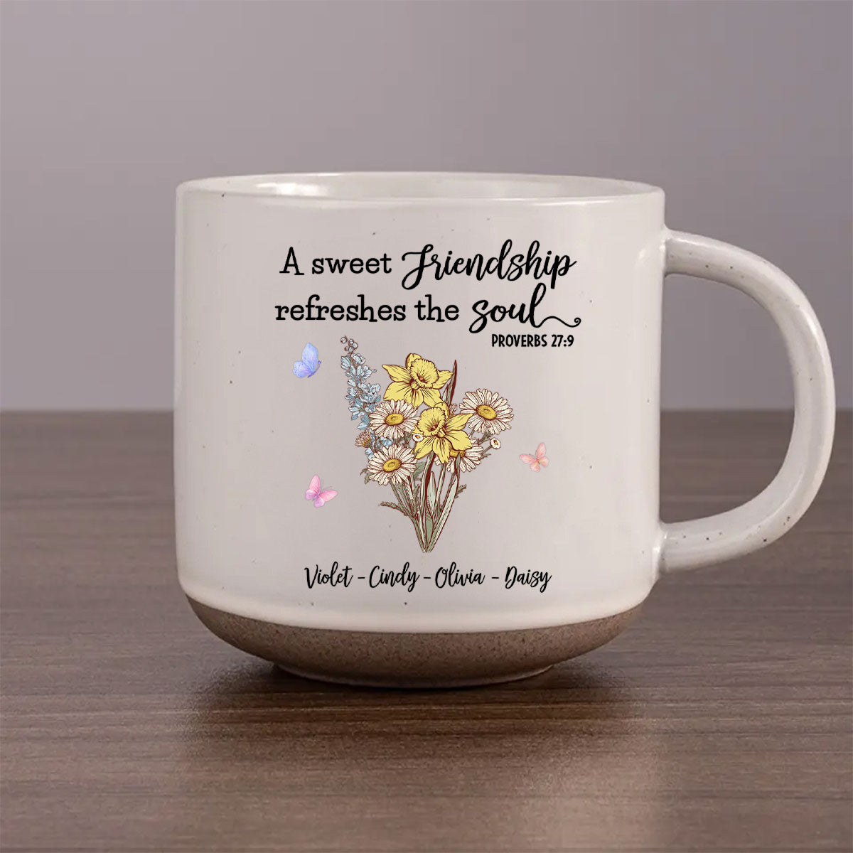 Friendship Refreshes The Soul - Personalized Custom Pottery Mug