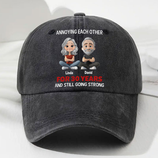 Annoying Each Other - Personalized Custom Vintage Washed Denim Cap