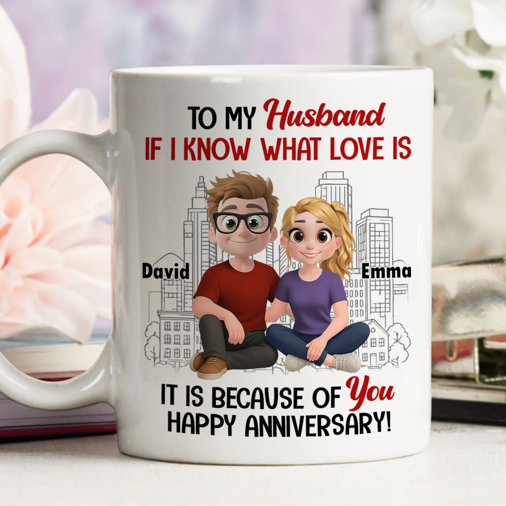 Love Means You And Me - Personalized Custom Coffee Mug