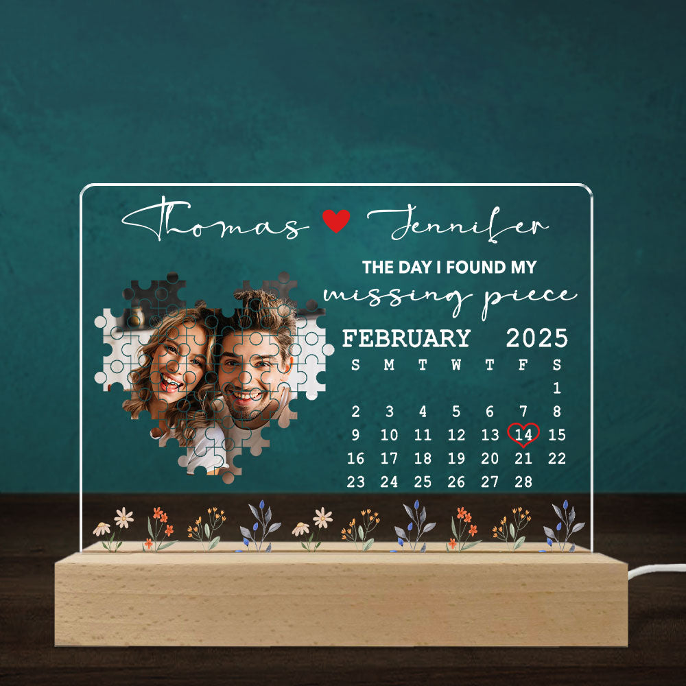 The Day I Found My Missing Piece - Personalized Custom LED Light