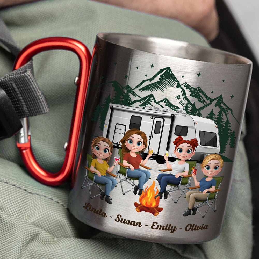 Some Girls Go Camping - Personalized Custom Carabiner Mug
