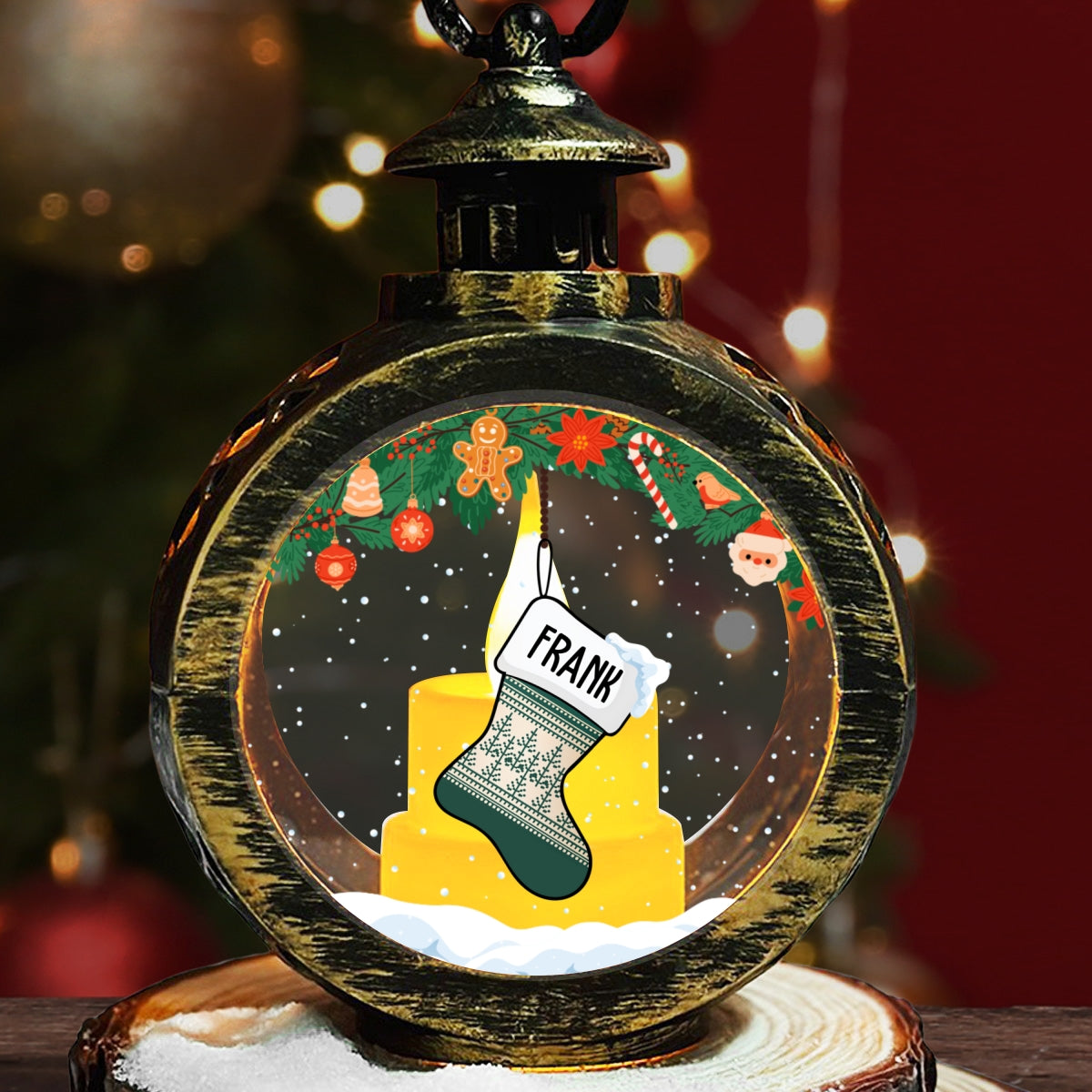 Lovely Stockings - Personalized Custom Christmas Lantern