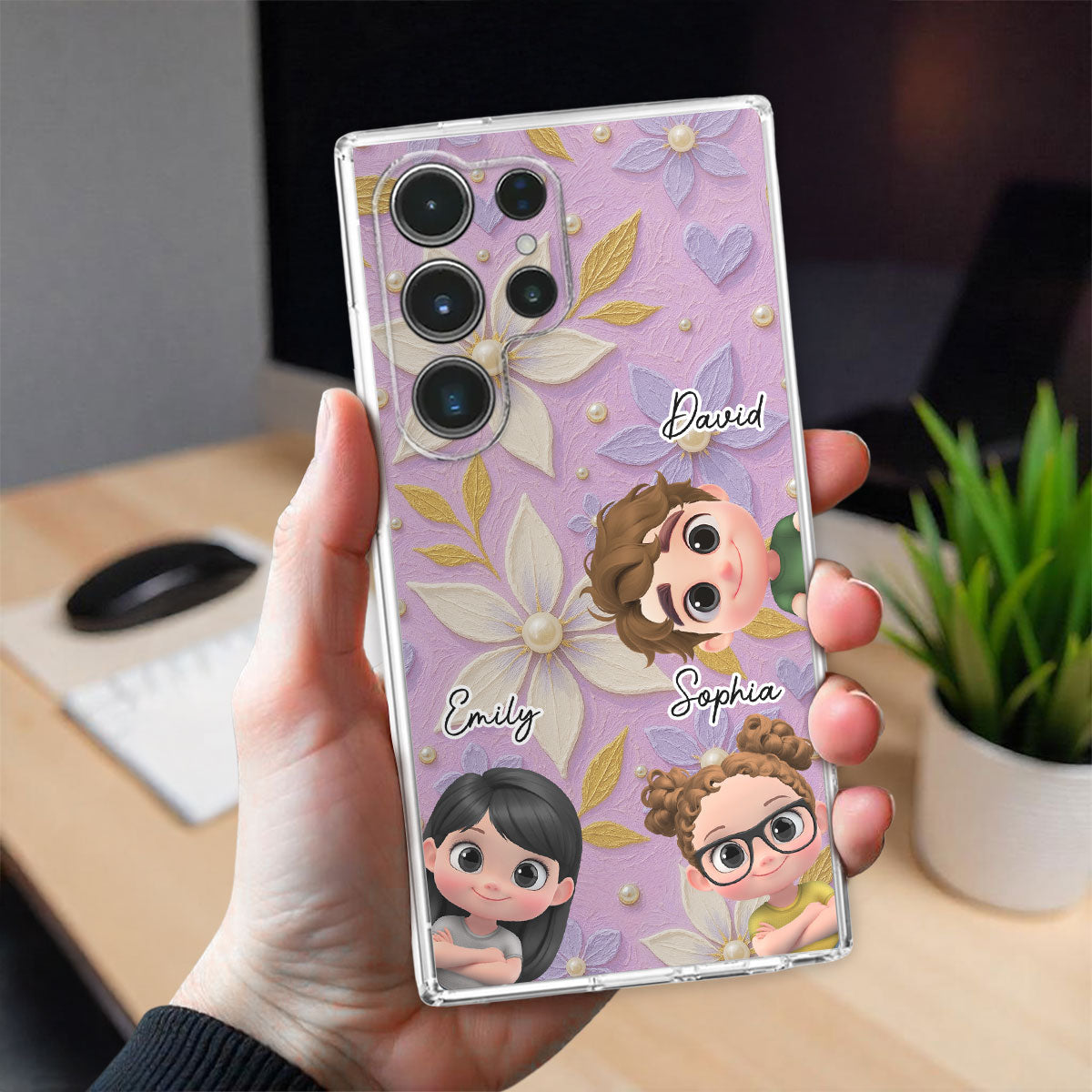 Purple Grandma - Personalized Custom 3D Effect Phone Case