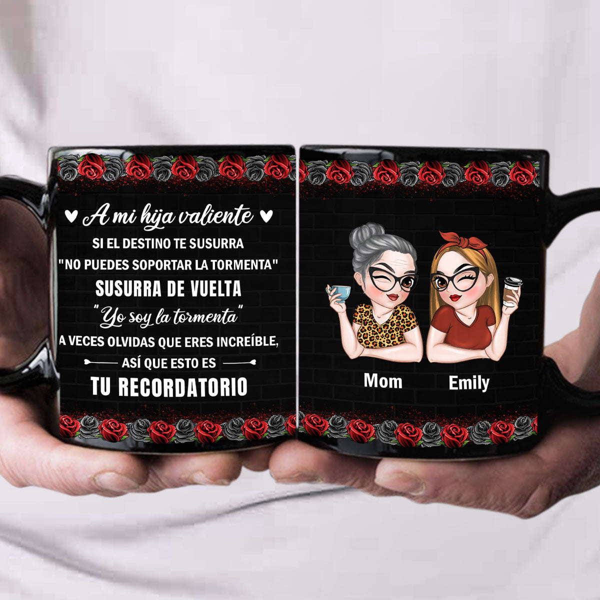 A Mi Hija Valiente - Taza Personalizada de Café