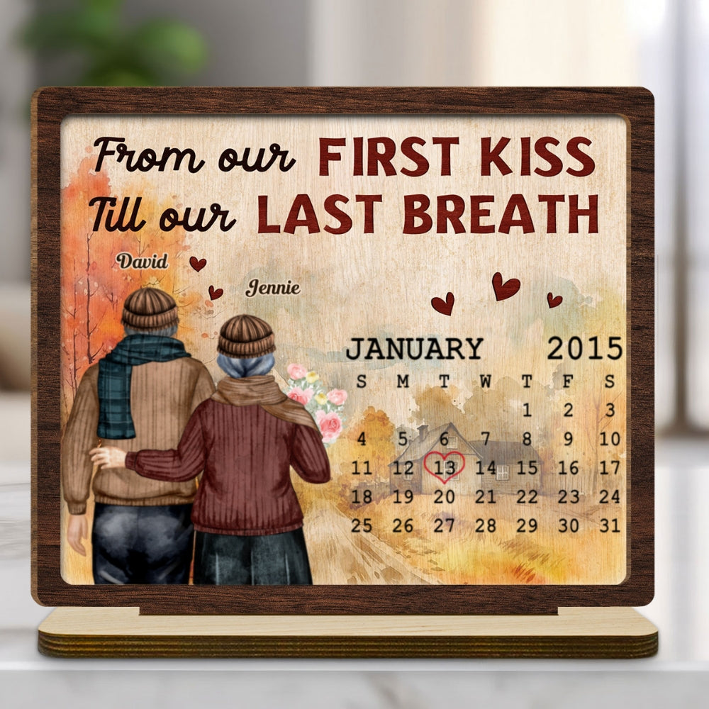 Till My Last Breath - Personalized Custom 2-Layer Wood Plaque With Flat Base