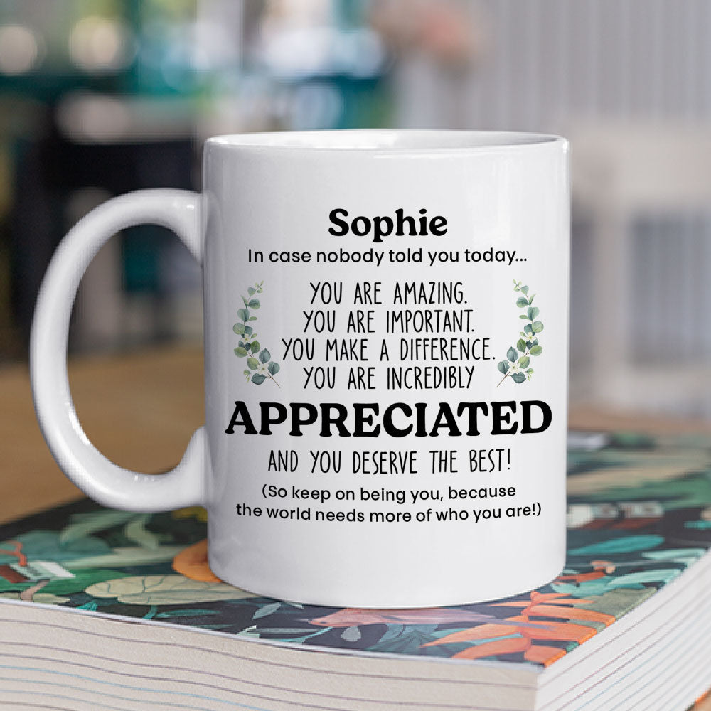 You Make A Difference - Personalized Custom Coffee Mug