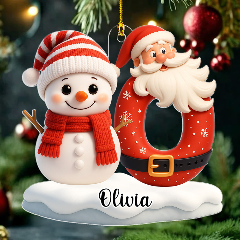 Snowman Merry Christmas - Personalized Custom Acrylic Ornament