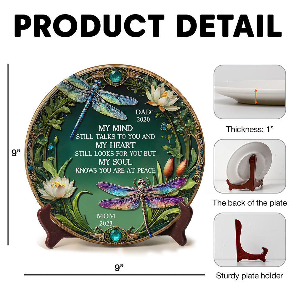 My Mind My Heart My Soul Dragonfly - Personalized Custom Plate