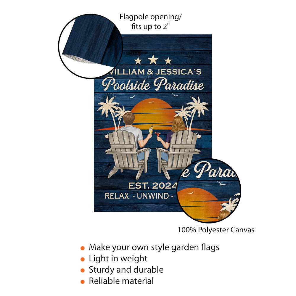 Poolside Paradise - Personalized Custom Flag